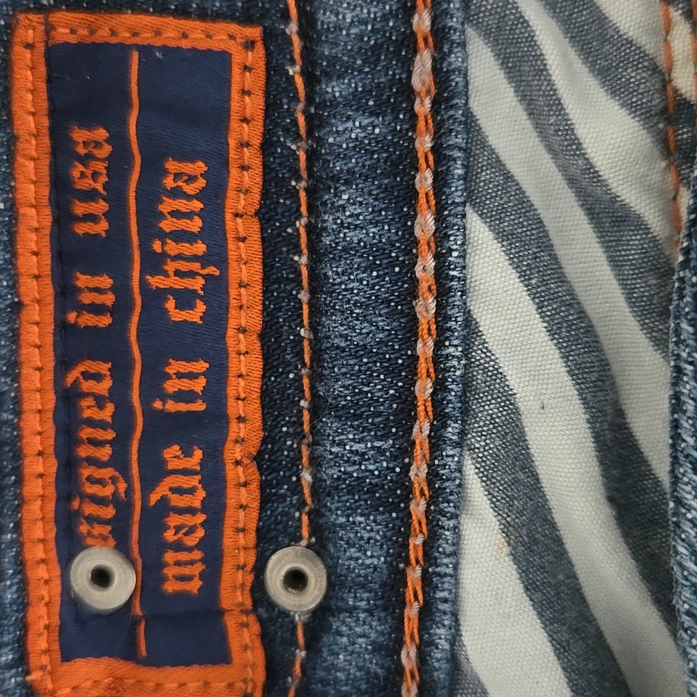 Rock Revival Blue Boot Cut Jeans with Embroidered Pockets - Picture 3 of 7